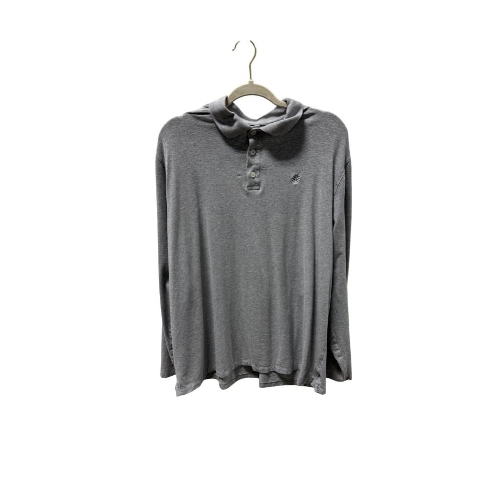 Coolibar Gray Weekend Long Sleeve Polo Shirt Men Size XL 01614